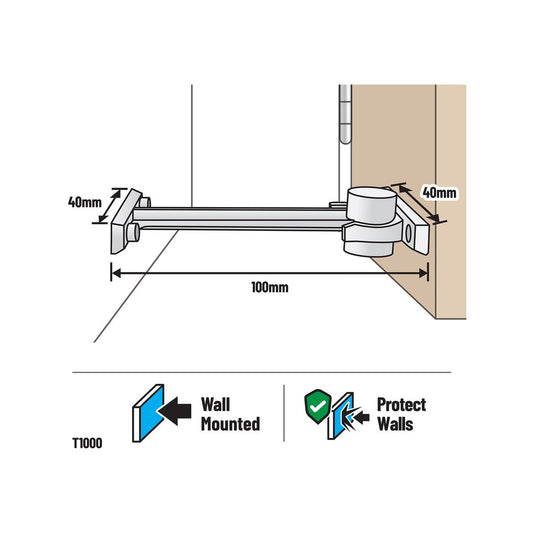 Adoored Door Clip - 100mm - Plastic - Easy Installation – view 2 - Auzzistore