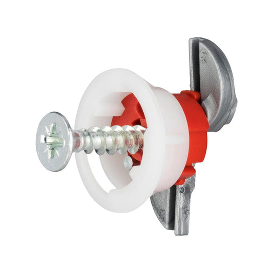 Gripit 18mm Red Plasterboard Fixing 4 Pack - Strong - Reusable - 40kg Capacity - Auzzistore