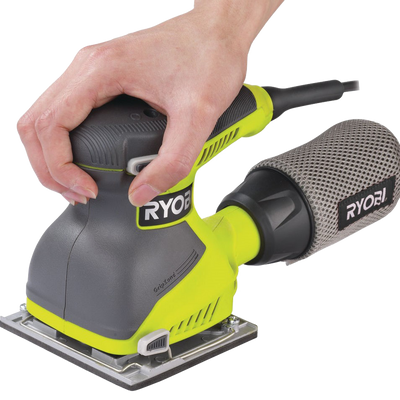 Ryobi 240W 1/4 Sheet Sander - Die Cast Alloy - Integrated Dust Bag