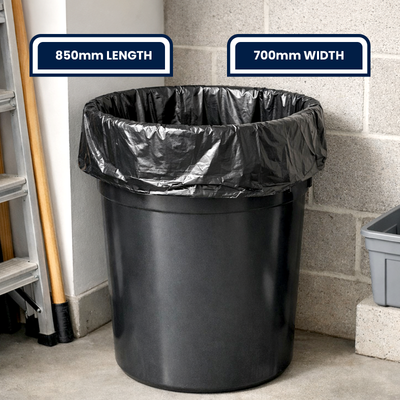 Grunt 60L Rubbish Bags 50 Pack - 850 x 700mm - Black