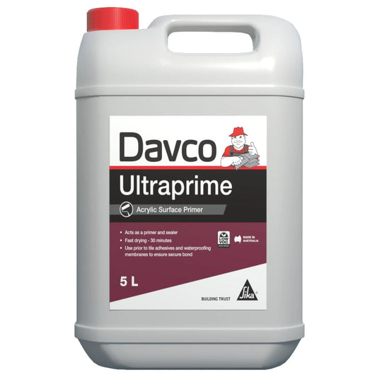 Davco Ultraprime Primer 5L - Acrylic Surface Primer - Fast Drying - Blue