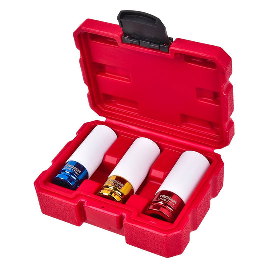 Trojan Wheel Nut Socket Set - 1/2" - Chrome Molybdenum - Heavy Duty Case – view 2 - Auzzistore