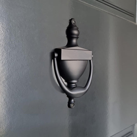 Adoored Door Knocker - 158mm - Steel - Black Finish – view 2 - Auzzistore