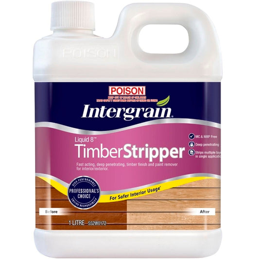 Intergrain Liquid 8 Timber Stripper 1L Water Based Fast Acting