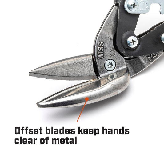 Crescent Wiss Straight Cut Snips - 250mm - Molybdenum Steel - Offset – view 2 - Auzzistore