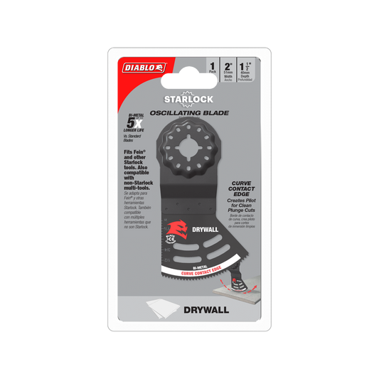 Diablo Multi Tool Blade 40mm x 51mm Drywall - Bi-Metal - 5X Longer Life - Auzzistore