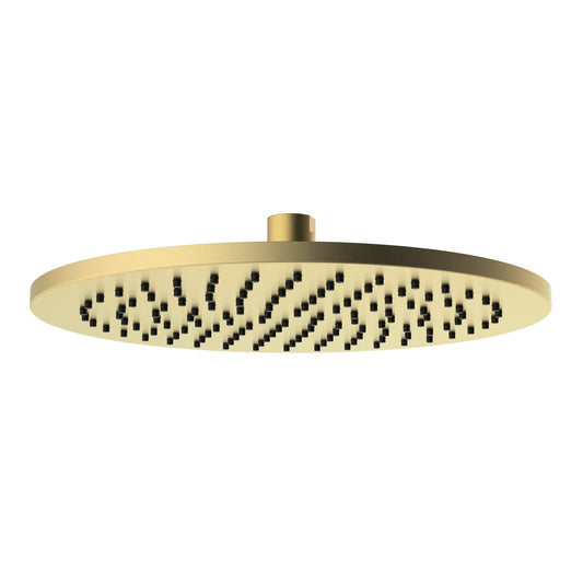 Mondella Wels Round Shower Head - 250mm - Brushed Brass - 9L/min - 3 Star
