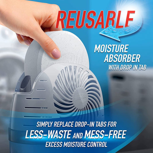 Damprid Reusable Moisture Absorber Drop-In Tab Starter - 1 Tab - 170mm x 220mm - Fresh Scent - Eliminates Musty Odours – view 2