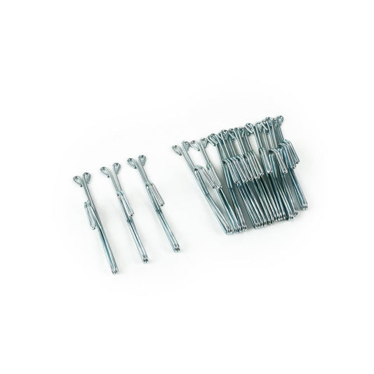 Windoware Slip in Curtain Hook - 25mm - Shiny Metal - Zinc - 14 Pack - Auzzistore