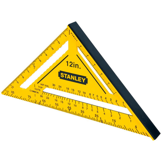 Stanley 12 Measuring Square - 305mm - Yellow - Model STHT46011 - Auzzistore