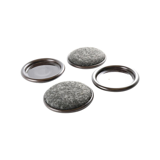 Surface Gard Brown Round Carpet Base Castor Cups 4 Pack - 51mm - Auzzistore