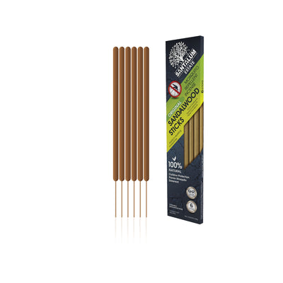 Santalum Estate Sandalwood Incense Sticks 6 Pack Natural Outdoor Protection