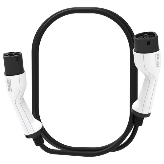 Arlec EV Charging Cable - 7m - IP65 - 11kW 16A - Type 2 Connector - Black/White - Auzzistore