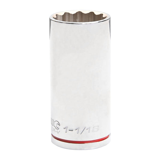 Kincrome Deep Socket - 1-1/16" - Chrome Vanadium Steel - Rust Resistant - Auzzistore