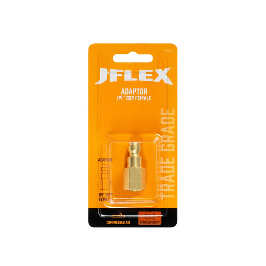 Jflex 1/4 BSP Female Adaptor - Ryco Equivalent - Brass - 37 CFM - 152 PSI – view 2 - Auzzistore