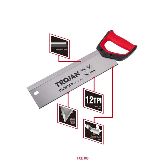 Trojan Tenon Saw - 360mm - Durable Steel - Precision Cutting – view 2