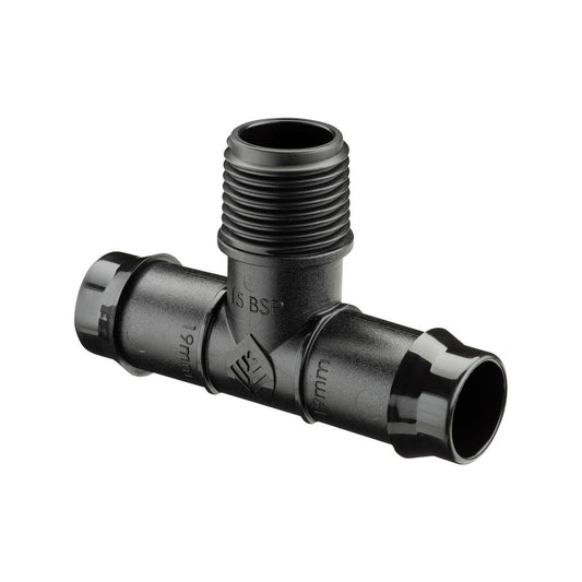 Pope 19mm Barbed x 15mm BSP Poly Threaded Male Tee 5 Pack - Auzzistore