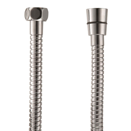 Flexispray 1.5m Chrome Double Wound Metal Shower Hose - Durable Flexible Design - Auzzistore