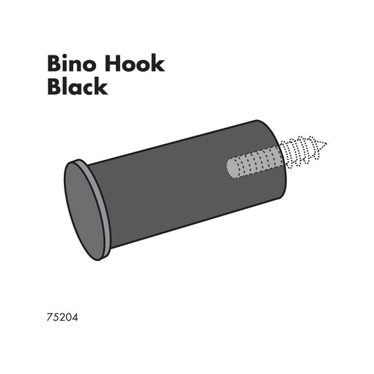 Adoored Black Stud Bino Deco Hook 3 Pack - 22mm x 64mm - Black – view 2