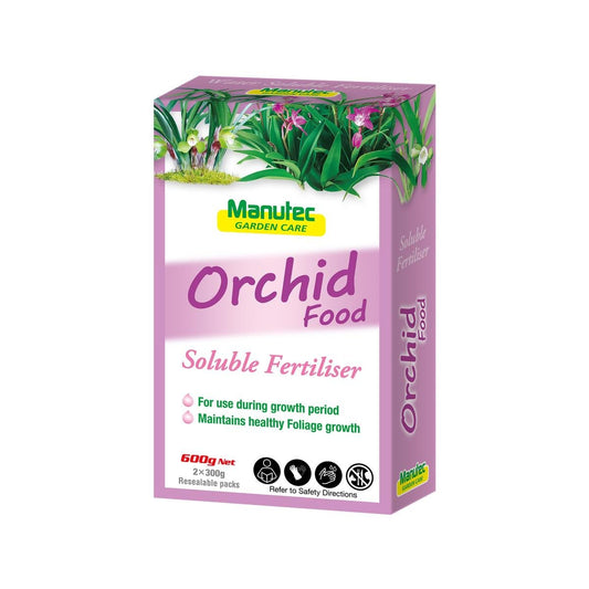 Manutec Orchid Food - 600g - Soluble Crystalline Powder - Growth Fertiliser - Auzzistore