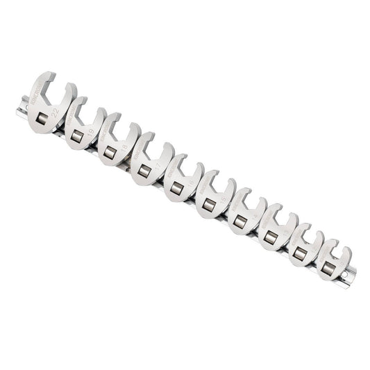 Kincrome 10 Piece 3/8" Drive Metric Crows Foot Spanner Set - Durable, Versatile