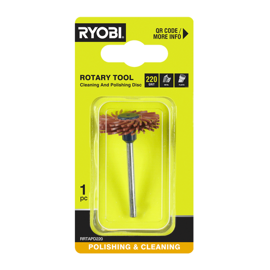 Ryobi 220 Grit Rotary Tool Cleaning and Polishing Disc - 38mm - Rust Removal - Auzzistore