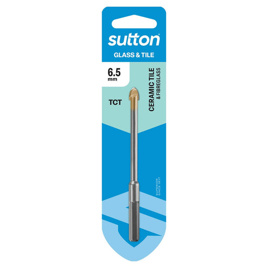 Sutton Tools 6.5mm Glass and Tile Drill Bit - Carbide Construction - Precision Drilling - Auzzistore