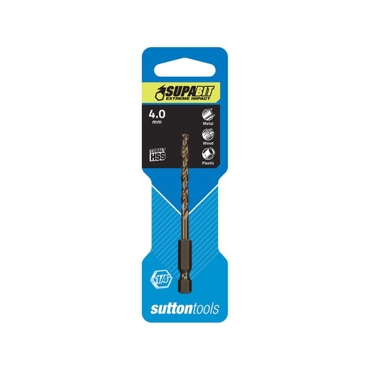 Sutton Tools 4mm Supabit Impact Drill Bit - HSS - Durable - Versatile - Auzzistore
