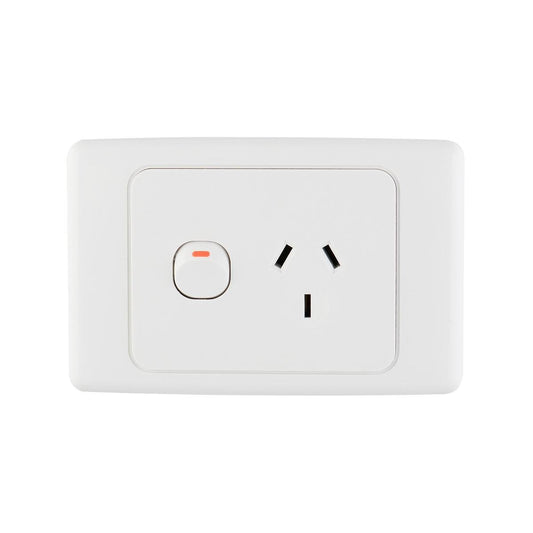 Deta Single Power Point - 10Amp - Polycarbonate - Standard Outlet - Auzzistore