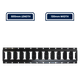 Grunt E Track Horizontal 60cm - Black - Galvanised Steel - Cargo Securing Solution