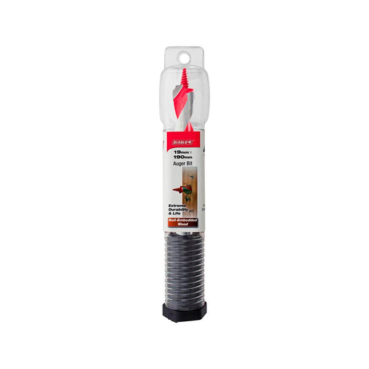 Diablo Auger Bit 19mm x 190mm - Dura-Tip™ Technology - Dual Cutting Edge - Auzzistore