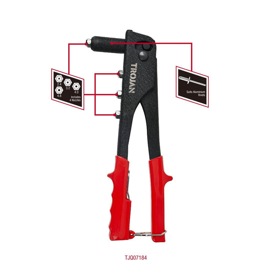 Trojan Rivet Gun - 10 Inch - Aluminium - Includes 100 Rivets – view 2 - Auzzistore