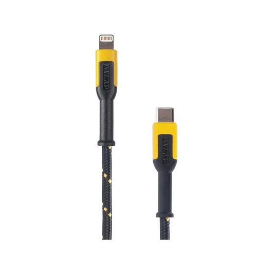 Dewalt 1.2m Kevlar Lightning to USB-C Charging Cable - Durable & Reliable - Auzzistore