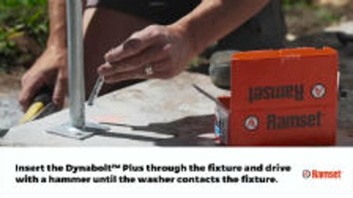 Ramset DynaBolt Plus 12mm x 60mm Masonry Anchor Gold Steel 25 Pack