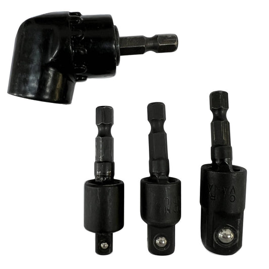 Ultra Tuff Angle Driver & Adjustable Socket Adaptor Kit - 105-Degree - Black – view 2 - Auzzistore