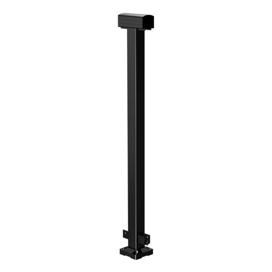 Peak 1000mm Black Aluminium Deck Balustrade Mid Post - Durable Design - Auzzistore