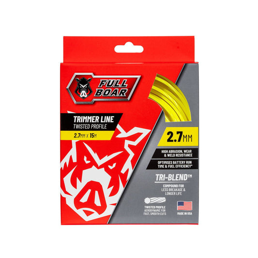 Full Boar Trimmer Line - 2.7mm x 15m - Twisted Profile - High Abrasion Resistance - Auzzistore