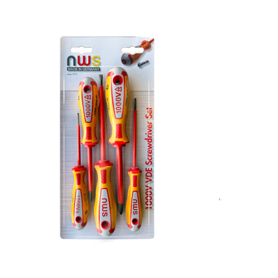 Nws Vde Screwdriver Set - 5 Piece - Cr-Mo - Durable - Ergonomic