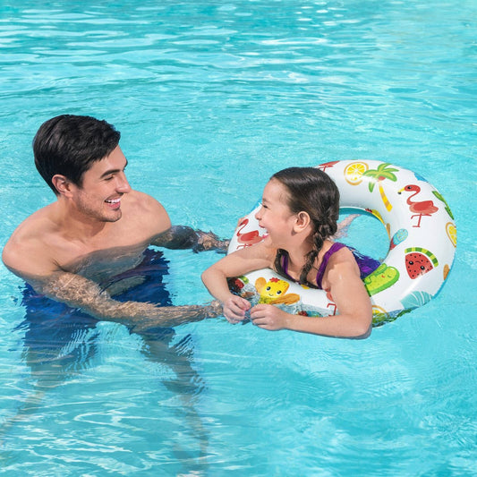 Bestway Flamingos Sandy Shore Swim Tube - 1 Pack - 530mm - Tropical Design – view 2 - Auzzistore