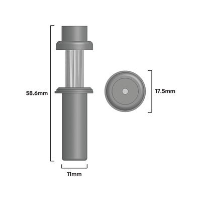 Rolltrak Bifold Door Top Pivot Insert - 18mm Plastic Steel Guide