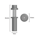 Rolltrak Bifold Door Top Pivot Insert - 18mm Plastic Steel Guide