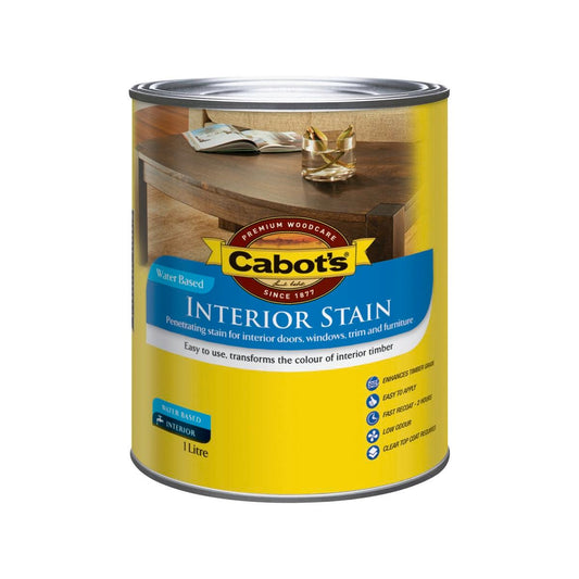 Cabot's 1L Maple Water Based Interior Stain - Easy Apply - Low Odour - Auzzistore