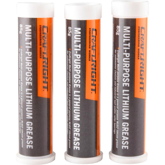 Craftright Mini Grease Cartridge 85g 3 Pack NLGI 2 Lithium Grease