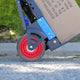 Easyroll 125mm Black Rubber Tyre - Red Metal Centre - Solid - 40kg Load