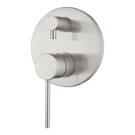 Mondella Resonance Diverter Shower Mixer 35mm - Brushed Nickel - Easy Installation