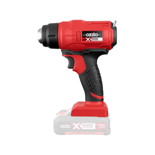 Ozito PXC 18V Cordless Heat Gun PXHGS 550 - 170mm x 215mm - Red/Black/Silver - Auto Shut-off – view 2 - Auzzistore