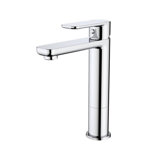 Caroma Chrome Luna Mid Basin Mixer - Lead Free Brass - 50mm x 232mm