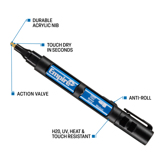 Empire Black Liquid Paint Marker - 21mm x 147mm - Fast-Drying Ink - Multi-Surface – view 2 - Auzzistore