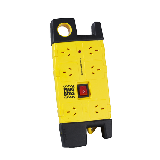 HPM Surge Protected Powerboard - 6 Outlet - Plastic - 3.1m Lead