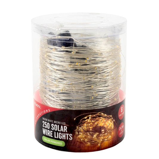 Lytworx Warm White Solar Micro LED Wire Lights 250 Pack - 24.9m - Flexible - Auzzistore